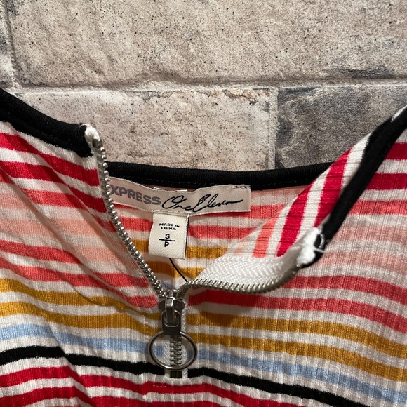 ❤️ EXPRESS MULTO STRIPED TANK TOP BODYSUIT SIZE SMALL NEW - Picture 5 of 7